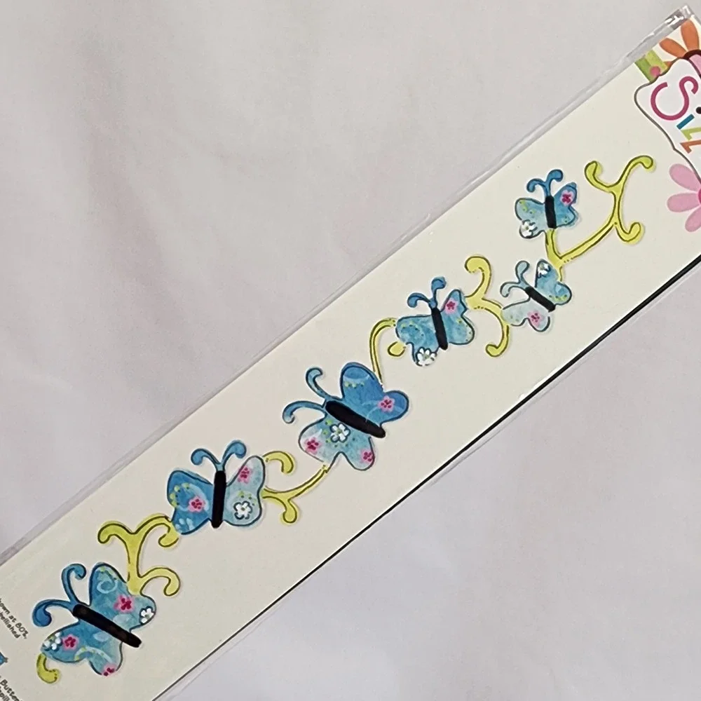 Sizzix Sizzlits Decorative Strip Die Lot 7pc Butterflies Hearts Birds Alphabet